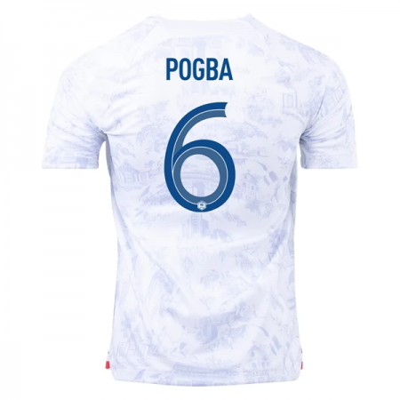 Billiga Fotbollströjor Frankrike Pogba 6 Borta tröja WM 2022 Kortärmad